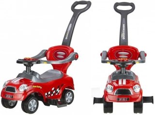 Jeździk Pchacz z Prowadnicą Coupe Czerwony LEAN CARS