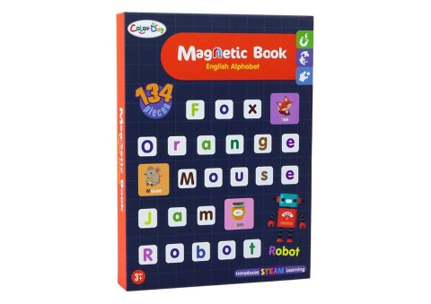 Magnetyczna Układanka Książka Angielski Alfabet Obrazki LEAN Toys