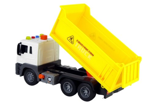Pojazd Budowlany Wywrotka 1:16 Unoszona Naczepa Żółta Światła Dźwięki LEAN Toys
