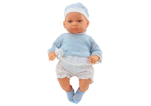 Lalka Bobas 46 cm Niebieska Smoczek Czapeczka Skarpetki LEAN Toys