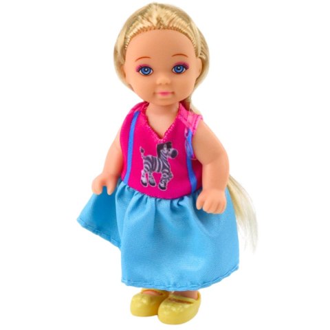 Mini Laleczka Kaibibi Długie Włosy Kolorowa Sukienka 12 cm Mix LEAN TOYS