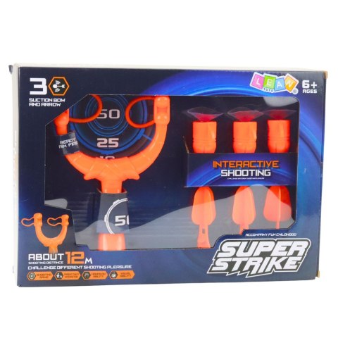 Zestaw Do Strzelenia Gra Zręcznościowa Proca Strzałki Z Przyssawkami 3 szt. LEAN Toys