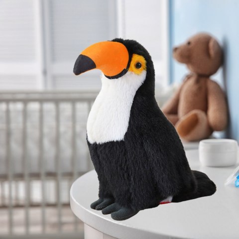 Pluszowa Maskotka Przytulanka Ptak Tukan Czarno Biały 30cm LEAN Toys