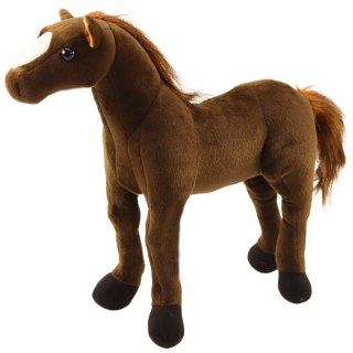 Pluszowy Koń Pluszak Maskotka Przytulanka Ciemnobrązowy 40cm x 37cm LEAN Toys