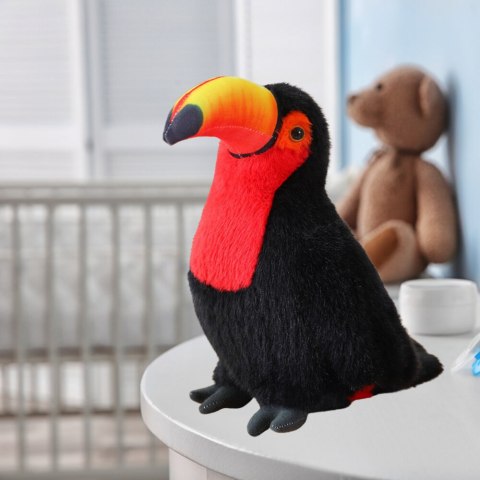 Pluszowy Ptak Tukan Pluszak Maskotka Przytulanka Czerwony 30cm LEAN Toys