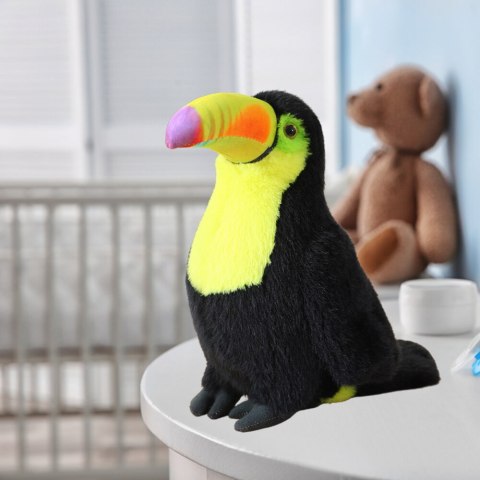 Pluszowy Ptak Tukan Pluszak Maskotka Przytulanka Żółty 35cm LEAN Toys
