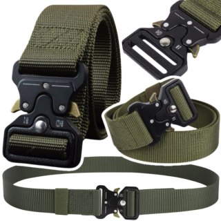 Taktyczny Pas Militarny Parciany Czarny 120 x 3,8cm LEAN