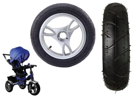 Plastikowe koło z gumową oponą (pompowane) PRO600 przednie LEAN CARS
