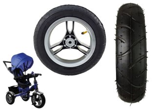 Plastikowe koło z gumową oponą (pompowane) PRO600 tylne LEAN CARS