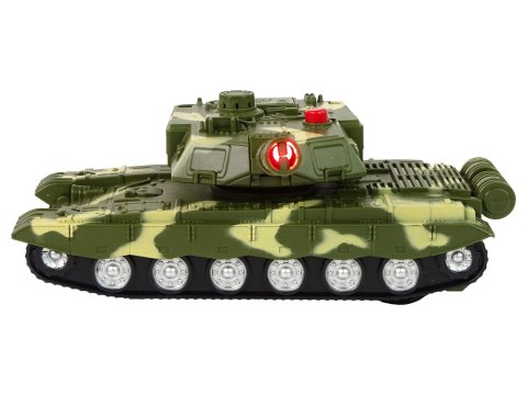 Czołg Militarny Napęd Frykcyjny Dźwięk Światła LEAN Toys