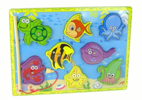 Drewniany Zestaw Do Łowienia Zwierząt Morskich LEAN Toys