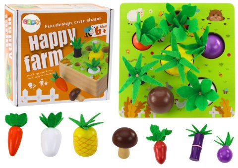 Gra Memory Owoce i Warzywa Drewniana LEAN Toys