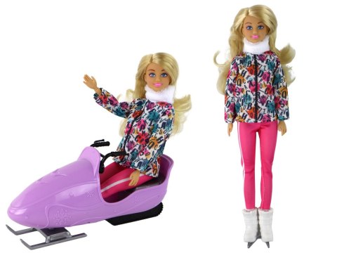 Lalka Dla Dzieci Anlily Łyżwy Pies Sporty Zimowe LEAN Toys
