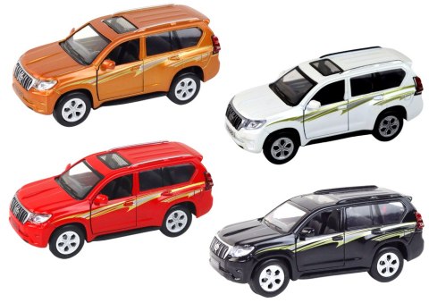 Metalowe Autko 12 cm Efekty Dźwiękowe Świetlne Różne Kolory LEAN Toys