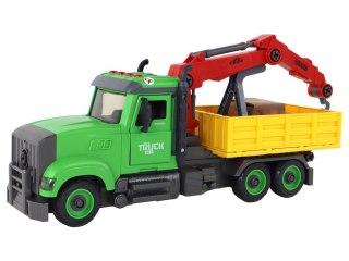 Pojazd Wywrotka Dźwig do Skręcania Rozkręcania DIY LEAN Toys