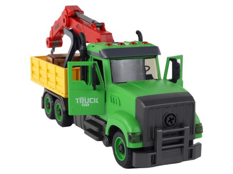Pojazd Wywrotka Dźwig do Skręcania Rozkręcania DIY LEAN Toys