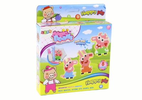 Zestaw Koralików Wodnych DIY Magiczne Koraliki 8 Kolorów Świnki LEAN Toys