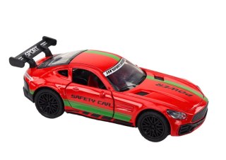 Auto Sportowe Samochód 1:32 Figurka Spojler Metal Czerwony Dźwięki LEAN Toys
