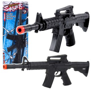 Karabin Zabawkowy Mechaniczny Dźwięk Strzałów Czarny 32cm LEAN TOYS