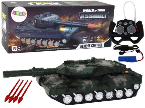 Czołg RC Zdalnie Sterowany Zielony Moro LEAN Toys