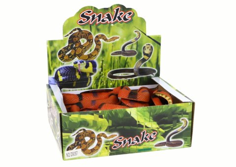 Sztuczny Gumowy Wąż Brązowy Z Czarno- Szarymi Łatkami LEAN TOYS
