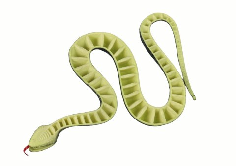 Sztuczny Gumowy Wąż Czarny z Białymi Pasami Strukturowy LEAN TOYS