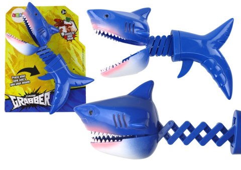Zabawka Gryząca Chwytacz Rekin Sprężyna Niebieski LEAN TOYS