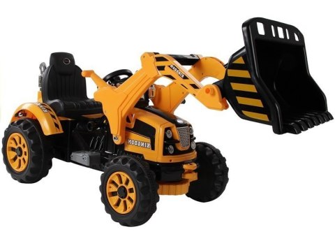 Traktor na akumulator z Łyżką Koparka Pomarańczowy LEAN CARS