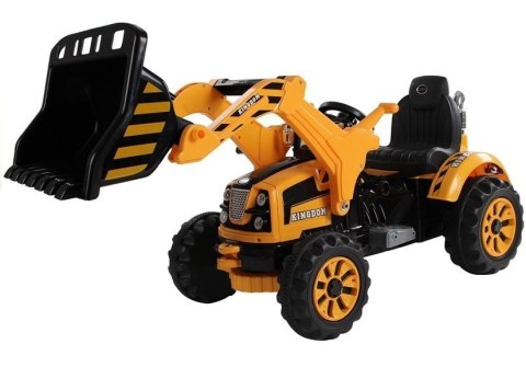Traktor na akumulator z Łyżką Koparka Pomarańczowy LEAN CARS