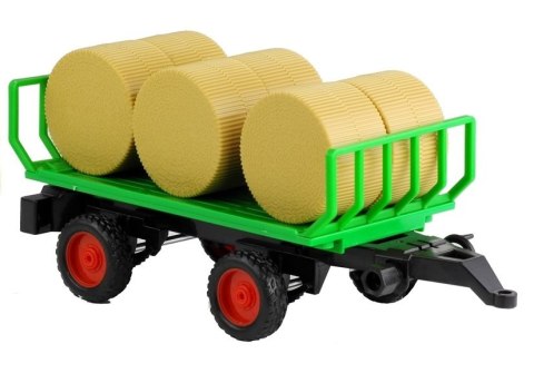 Traktor z Przyczepką z Sianem Świeci Gra 37,5 cm LEAN Toys