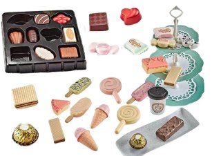 Cukiernia Kawiarnia Zestaw Słodycze Figurki Kawa Ciasto 50 ele. LEAN Toys