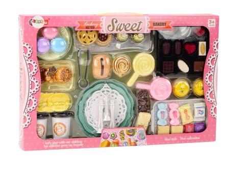 Cukiernia Kawiarnia Zestaw Słodycze Figurki Kawa Ciasto 50 ele. LEAN Toys