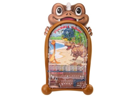 Gra Zręcznościowa Pinball Dinozaury Stojak Brązowy LEAN Toys