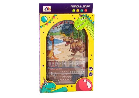 Gra Zręcznościowa Pinball Dinozaury Stojak Brązowy LEAN Toys