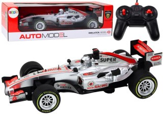 Wyścigówka Zdalnie Sterowana RC 1:12 Srebrna Światła Dźwięki LEAN Toys