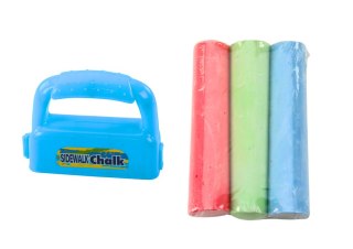 Zestaw Kred Z Uchwytem Gruba Kreda Chodnikowa Niebieski 3 Szt LEAN TOYS