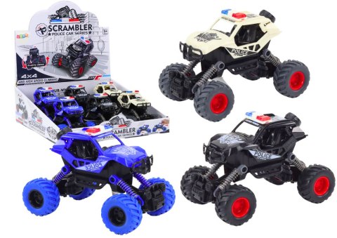 Autko Policyjne Napęd Frykcyjny 3 Kolory Terenowe LEAN Toys