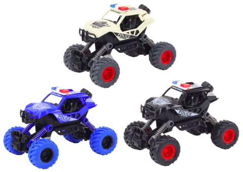Autko Policyjne Napęd Frykcyjny 3 Kolory Terenowe LEAN Toys