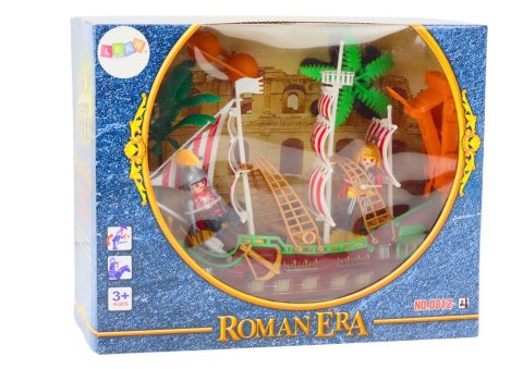 Statek Romański Rzymianie Światła Dźwięki Katapulta Palmy LEAN Toys