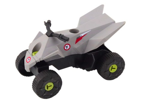 Zestaw Nowoczesne Auto z Quadem Do Rozkręcania DIY Szary LEAN Toys
