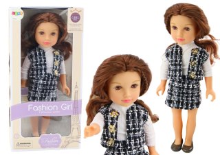 Lalka W Eleganckim Ubranku W Kratę Brązowe Włosy LEAN Toys