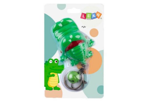Brelok Z Gryzącym Krokodylkiem Dzwoneczek Zielony LEAN TOYS