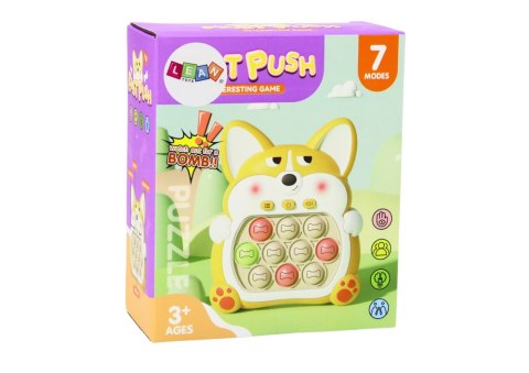 Gra Zręcznościowa Konsola Pop-It Lisek 7 Trybów Gry Fioletowy Sensoryczna LEAN Toys