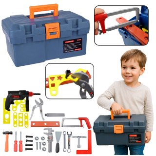 Zestaw Majsterkowicza Skrzynka Narzędzia Wiertarka Akcesoria LEAN Toys