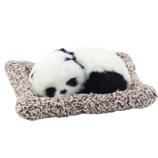 Śpiąca Panda Na Poduszce Figurka z Futerkiem Przeźroczysta Torba LEAN Toys
