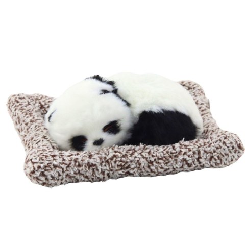 Śpiąca Panda Na Poduszce Figurka z Futerkiem Przeźroczysta Torba LEAN Toys