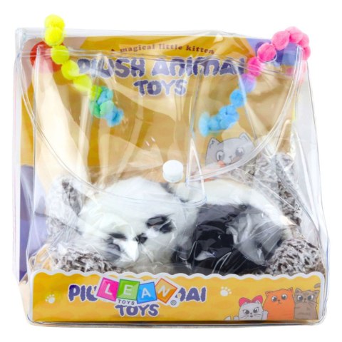 Śpiąca Panda Na Poduszce Figurka z Futerkiem Przeźroczysta Torba LEAN Toys