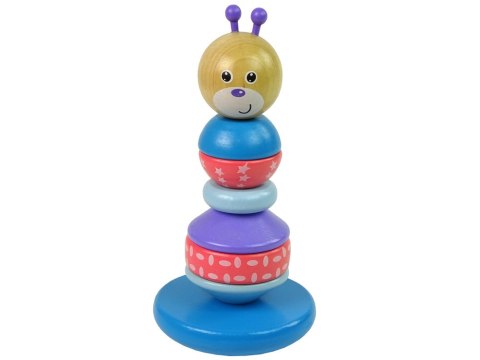 Drewniana Edukacyjna Piramidka Miś Balansująca Wieża LEAN Toys