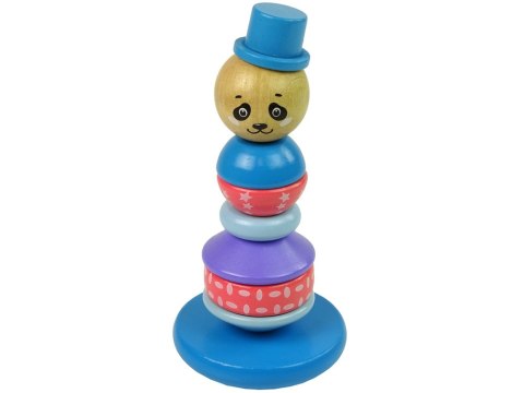 Drewniana Edukacyjna Piramidka Panda Balansująca Wieża LEAN Toys