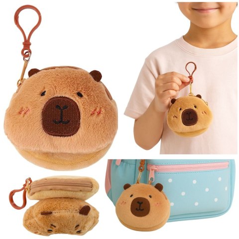 Pluszowy Portfelik Kapibara Brelok Dla Dzieci Brązowy LEAN TOYS